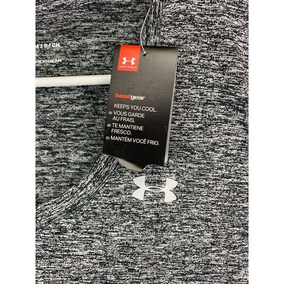 Under Armour T-Shirt Womens Small Grey Loose V-Neck Short Sleeve Tee‎ Ladies NEW - Picture 1 of 7